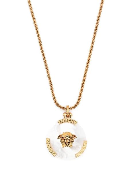 Versace Pearly Medusa Choker Necklace 